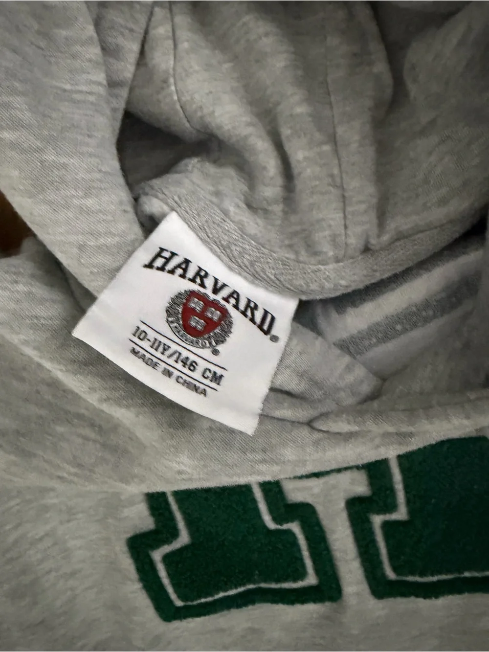 Harvard Gray Hoodie & Sweatpants Set with Green Lettering size 10-11 years
